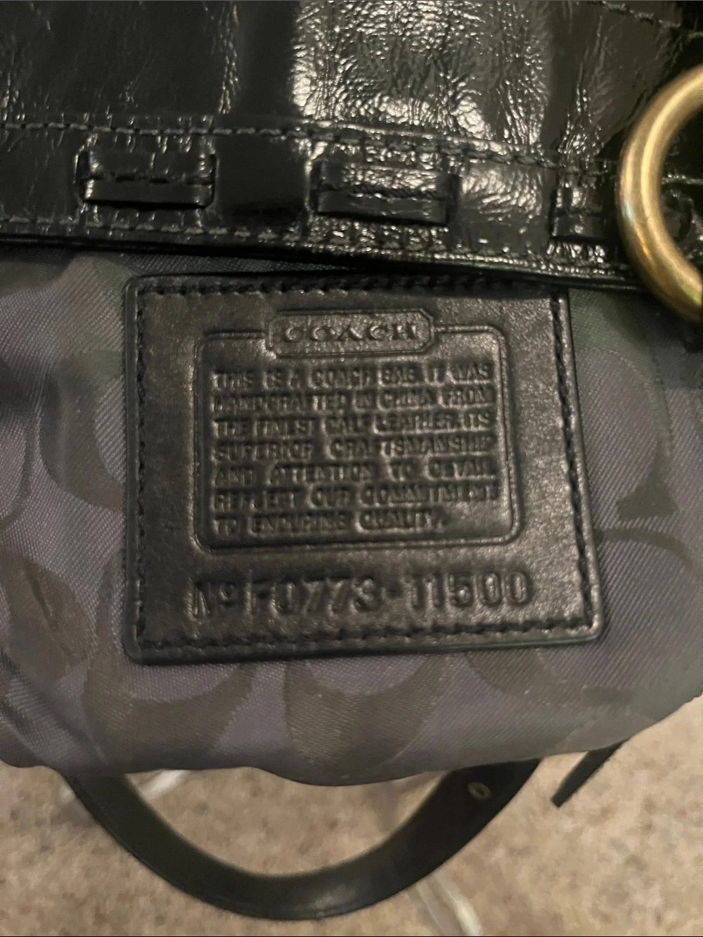 COACH Black Leather Tote Bag - Classic Shoulder Handbag